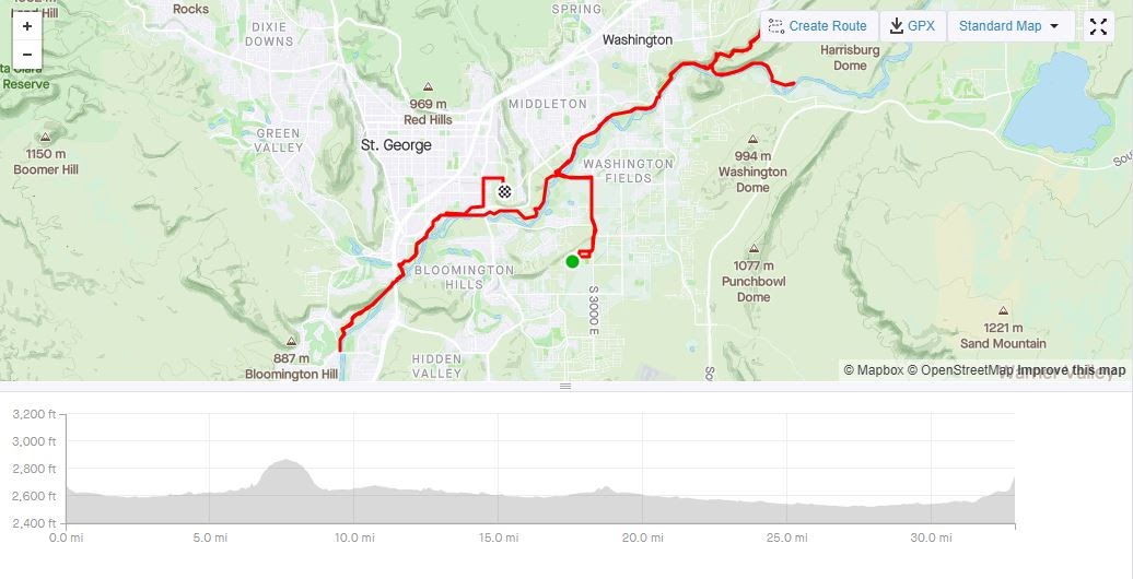 Josh Roadster Strava map