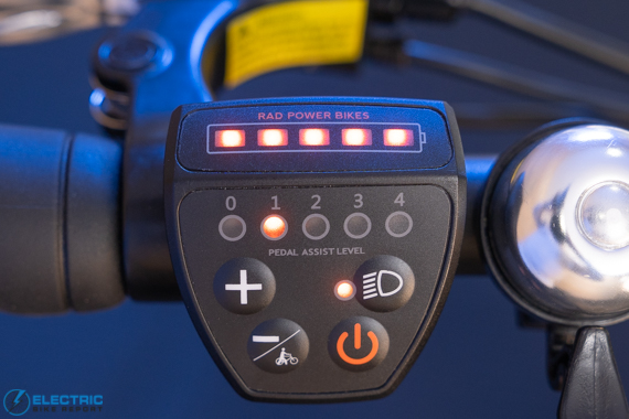 Rad Power Bikes RadExpand 5 E-Bike Review - LED display for PAS